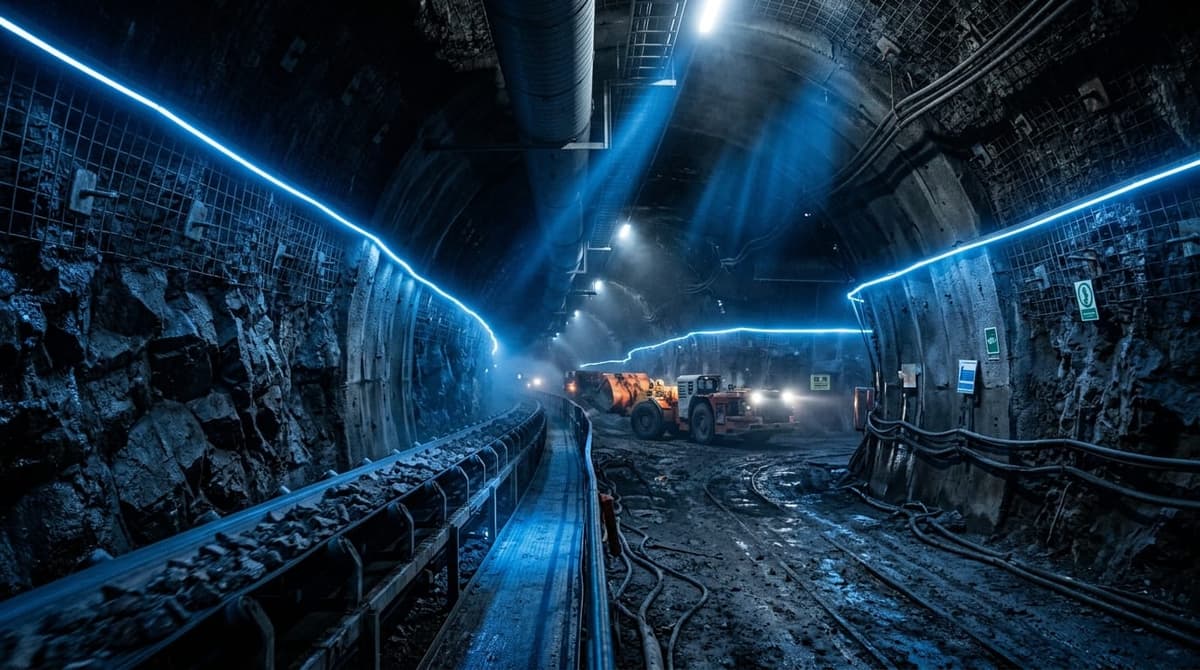 An underground mine tunnel — the kind of site KNOWIKA trains people for
