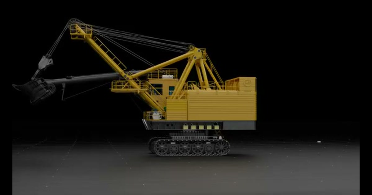 A mining excavator modelled in ROQED Mechanicum