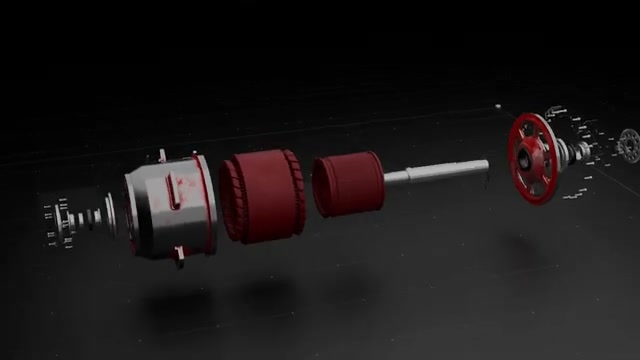 An electric motor taken apart part by part in ROQED Mechanicum